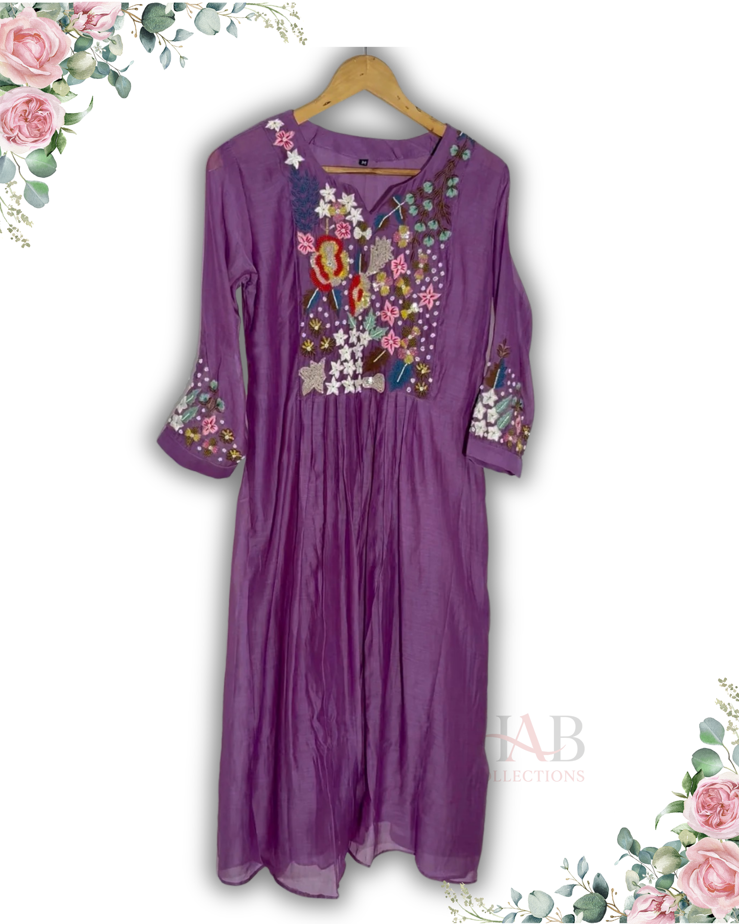 Festive Wear Purple A-Line Kurta Set – Exclusive Mul Chanderi Fabric
