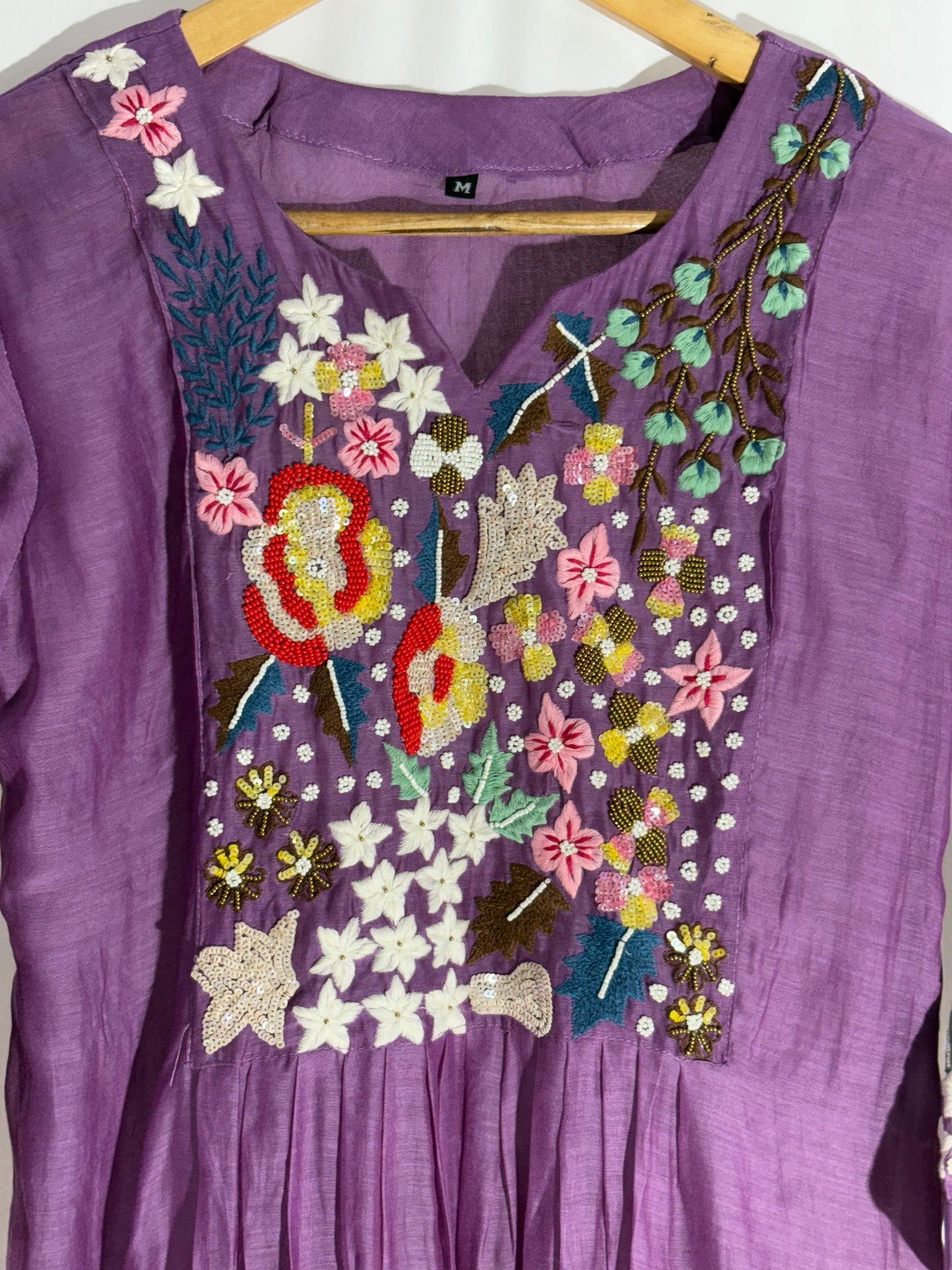 Festive Wear Purple A-Line Kurta Set – Exclusive Mul Chanderi Fabric