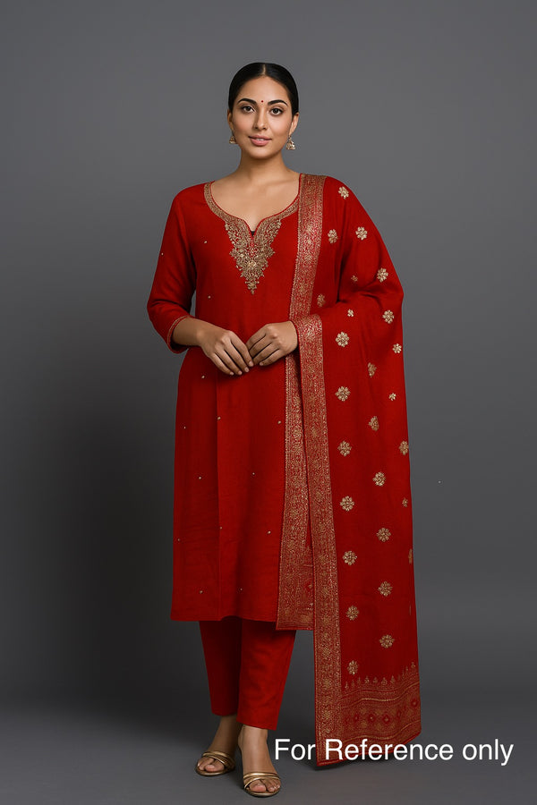 Orange Dola Silk Kurta Set - HAB Collections