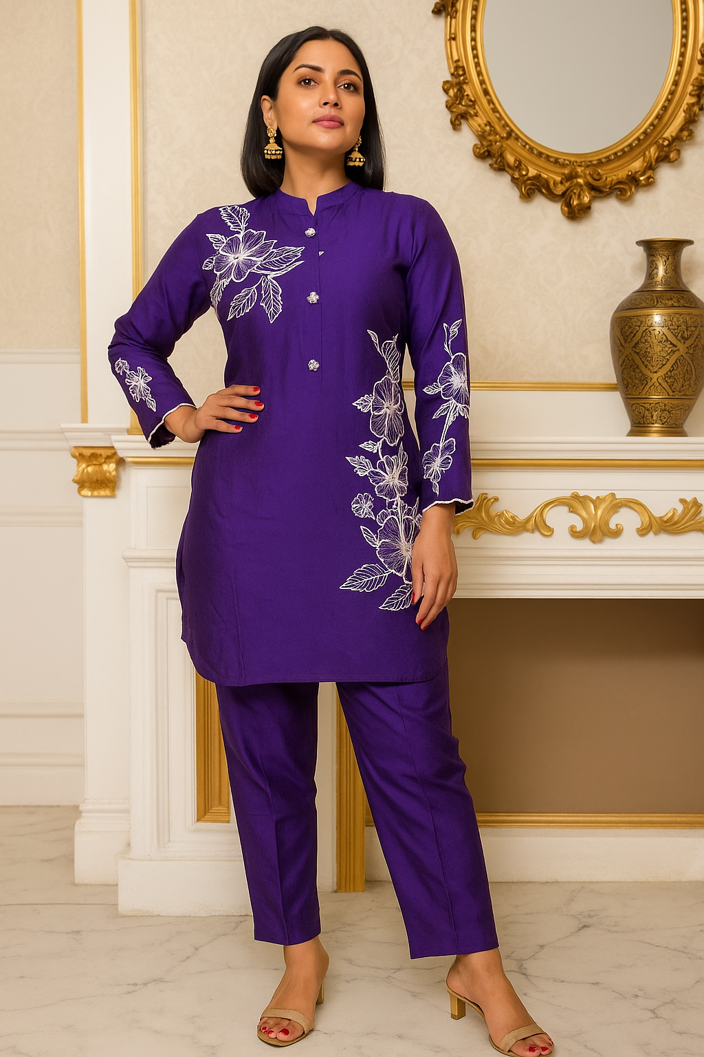 Festive Wear Purple Co-Ord Set