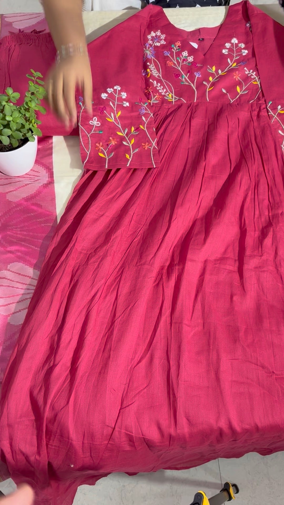 Festive Wear Pink Kurta Set – Exclusive Mul Cotton Fabric