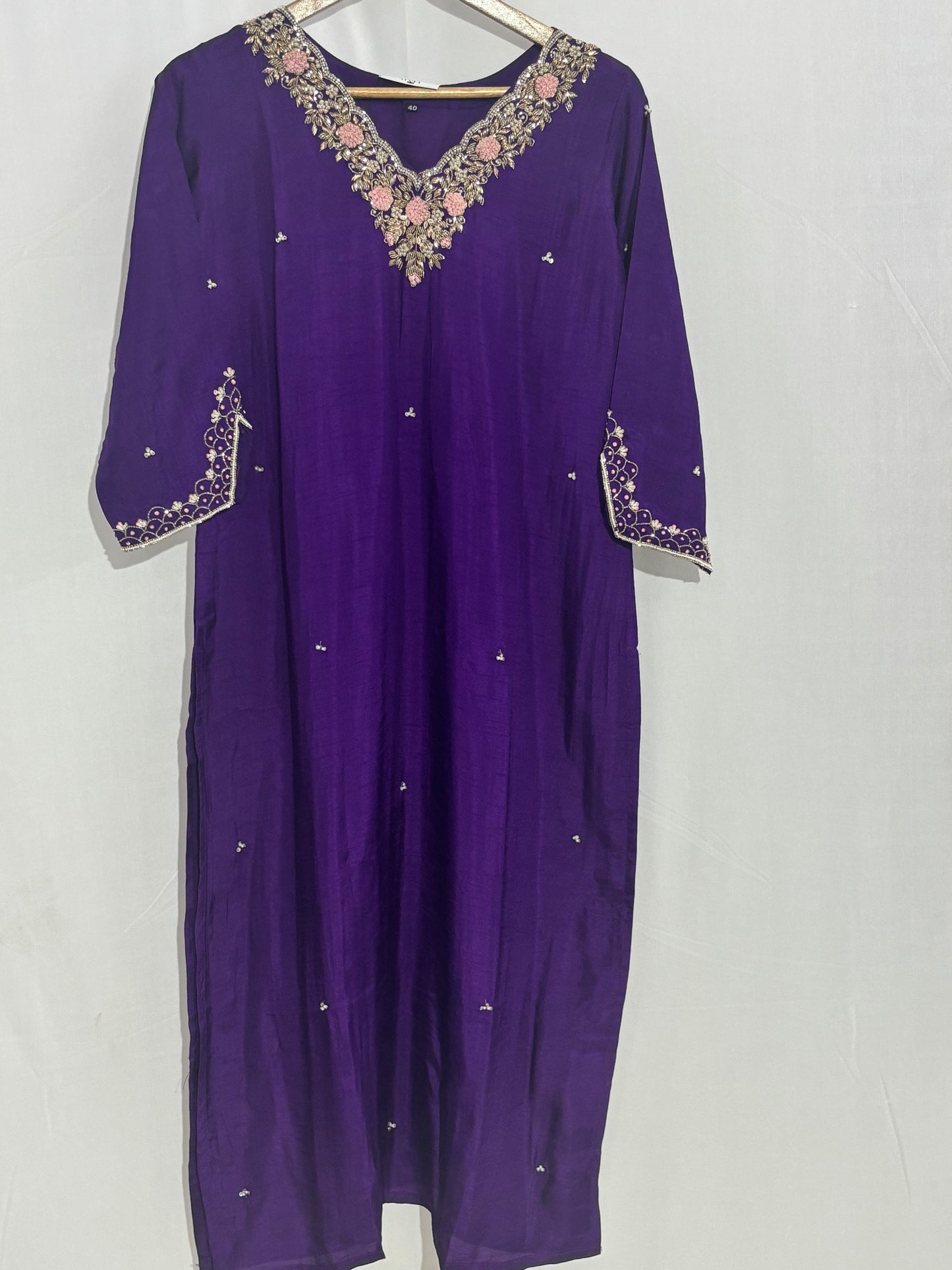 Festive Wear Purple Kurta Set