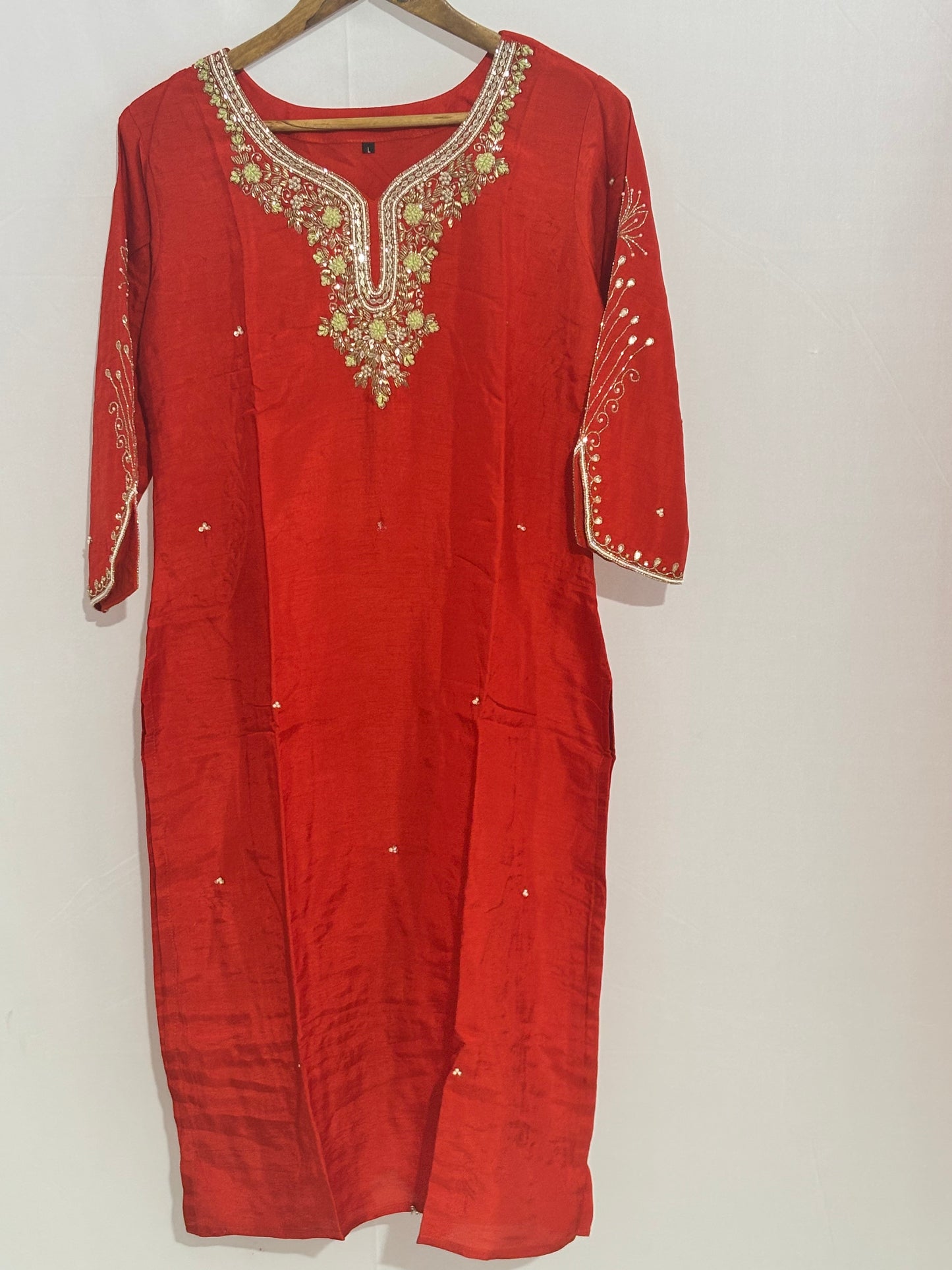 Festive Wear Orange Kurta Set