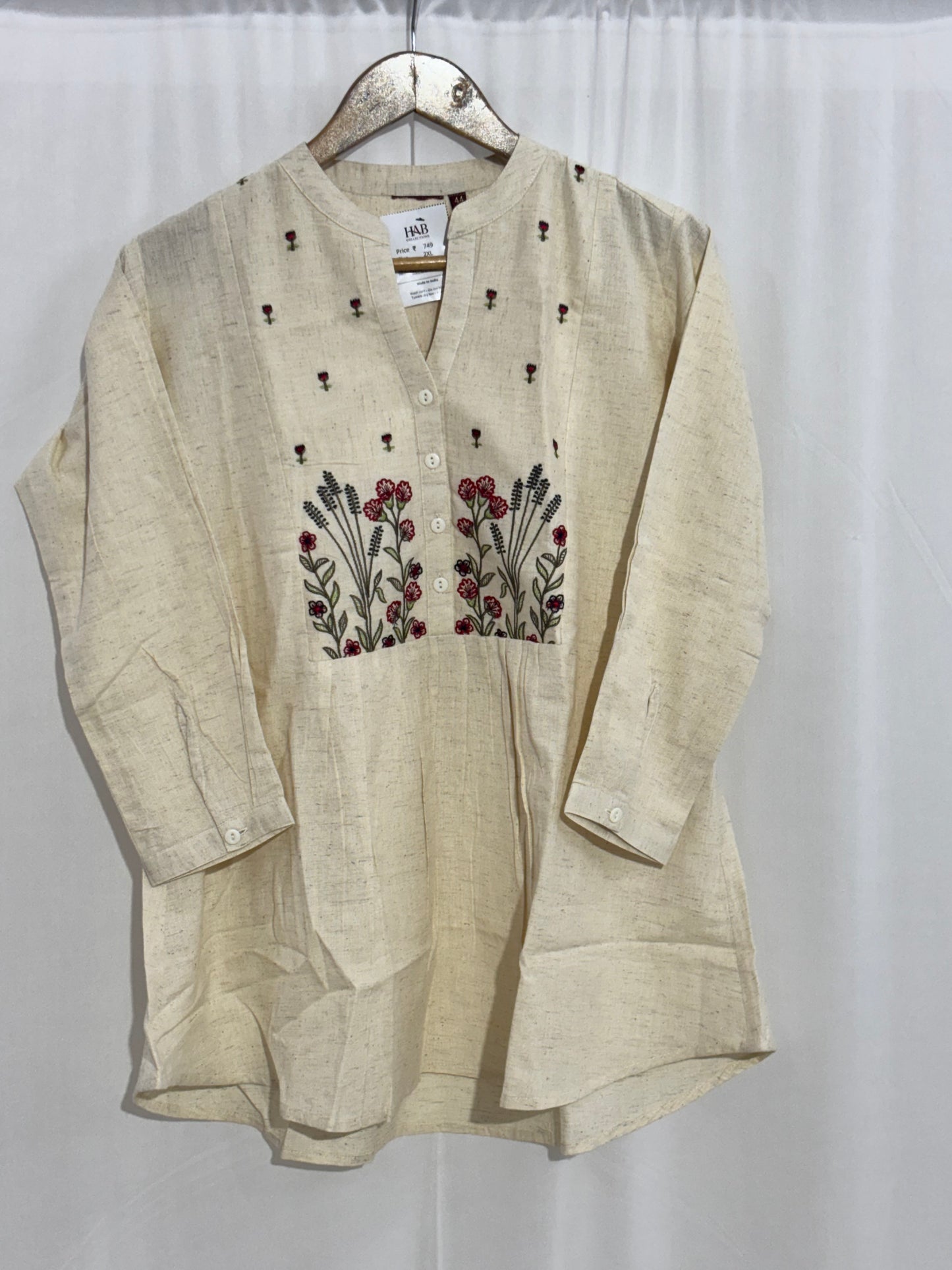Daily Wear Beige Short Kurti