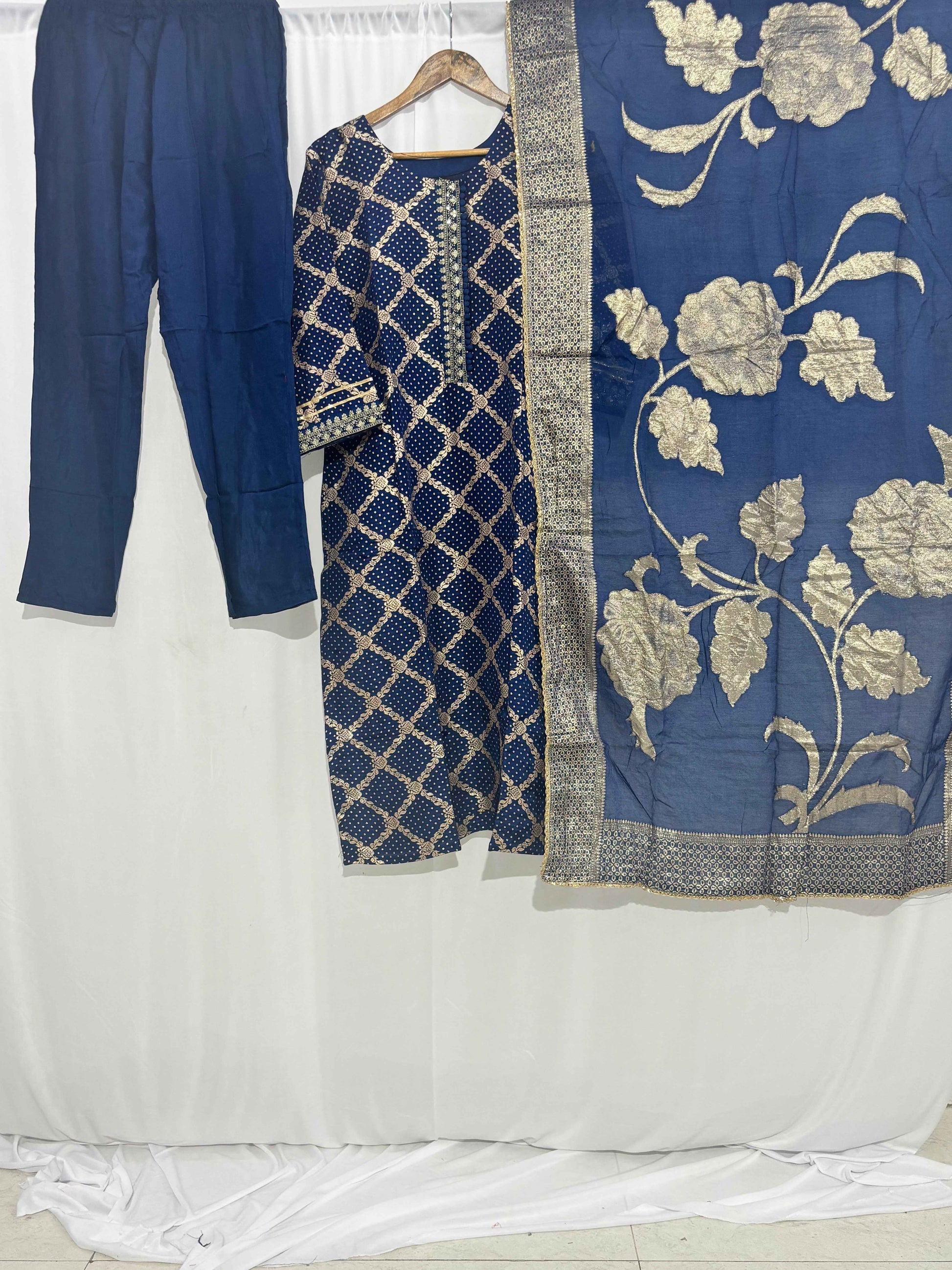 Festive Wear Blue Kurta Set