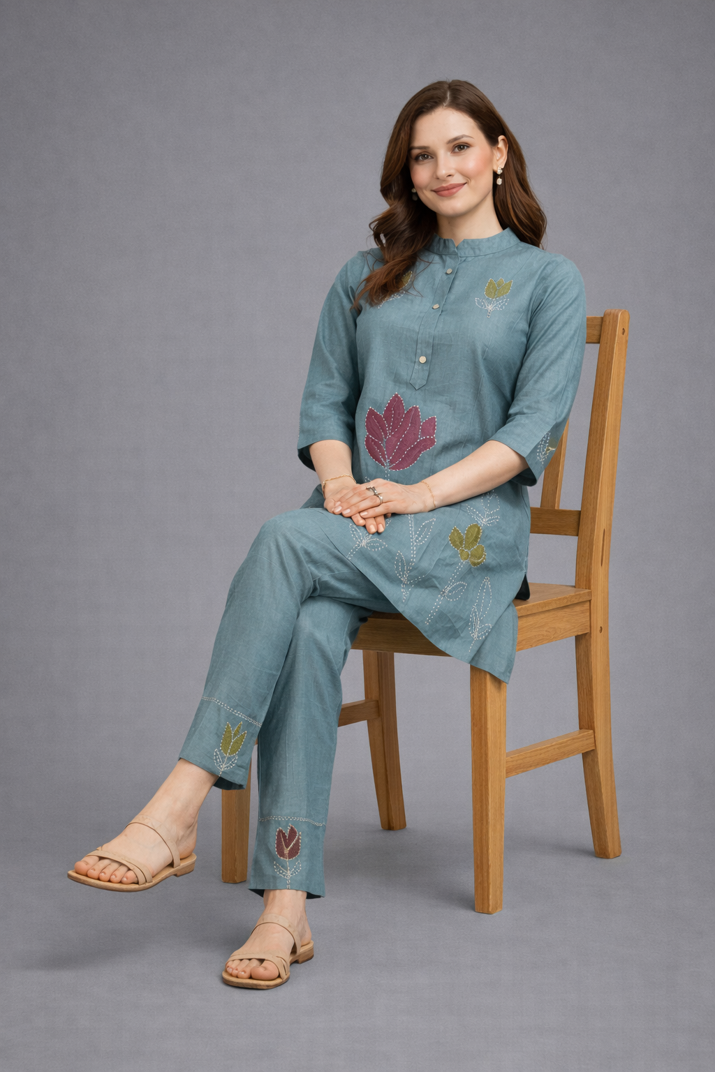 Festive Wear Blue Co ord Set
