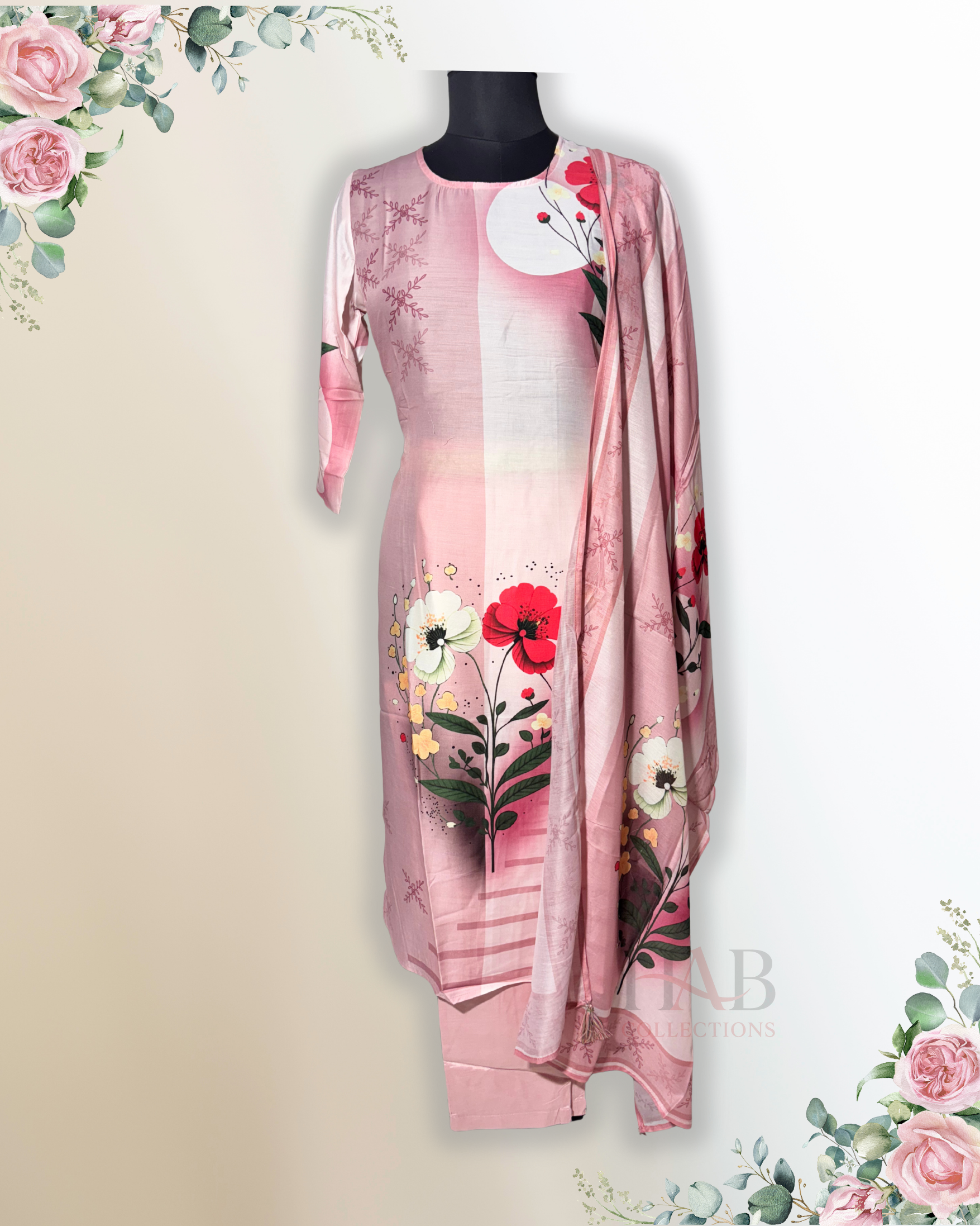 Daily Wear Pink Kurta Set - HAB Collections