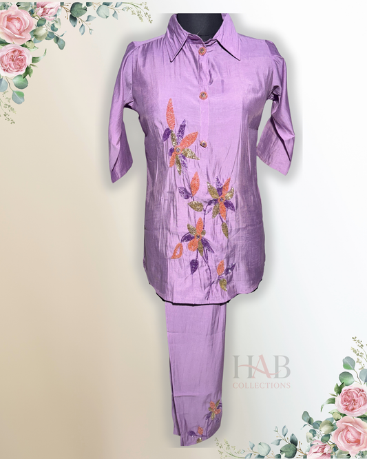 Festive Wear Purple Co-Ord Set - HAB Collections