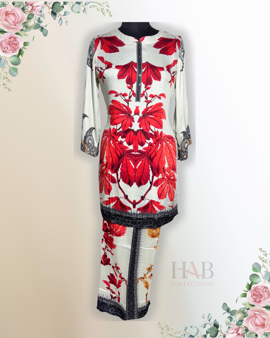 Daily Wear White Co-Ord Set - HAB Collections