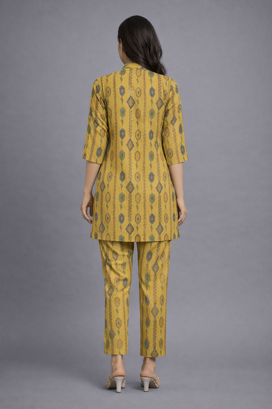 Festive Wear Yellow Co ord Set