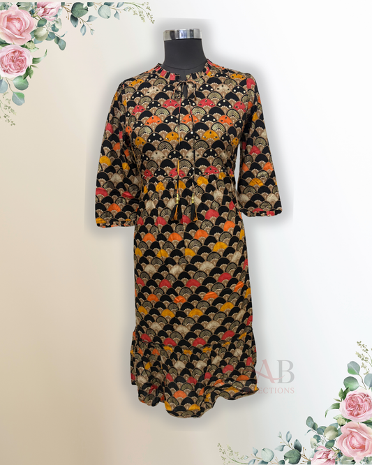 Daily Wear Black 1 Piece Anarkali suit - HAB Collections