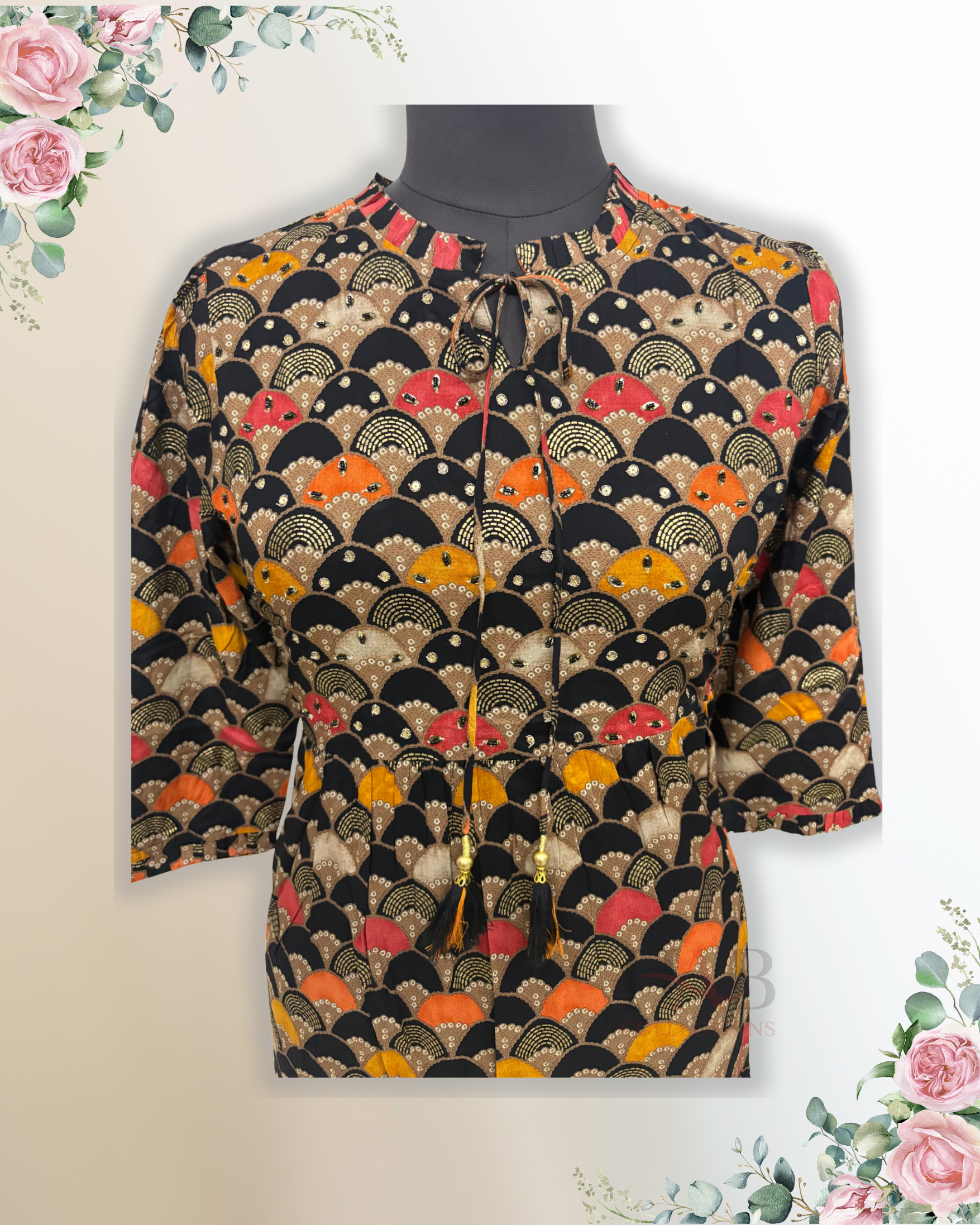 Daily Wear Black 1 Piece Anarkali suit - HAB Collections