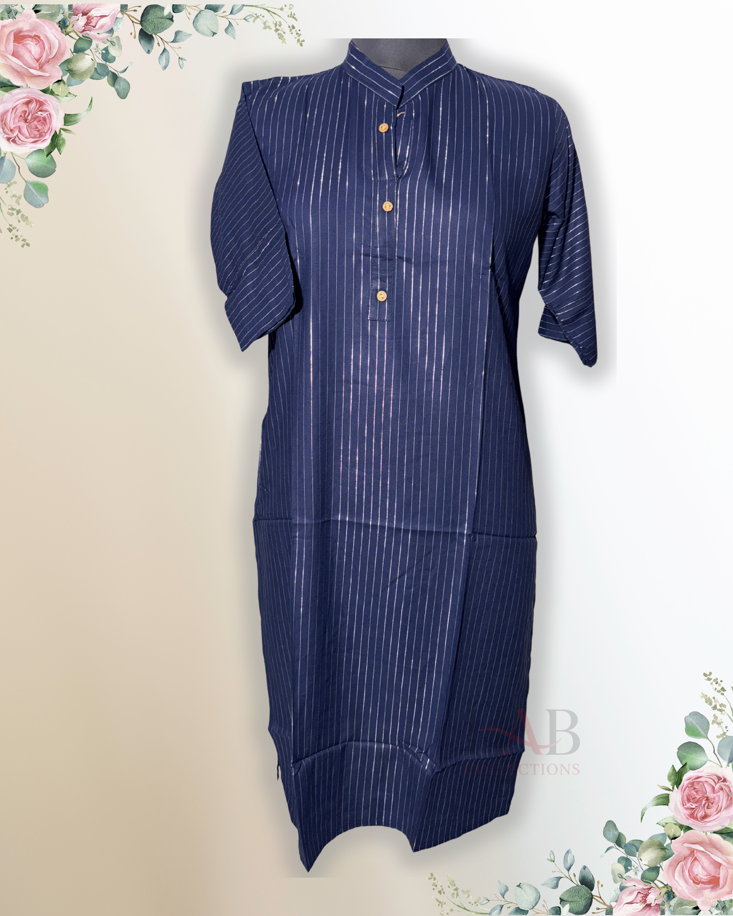 Daily Wear Navy Blue Kurti - HAB Collections