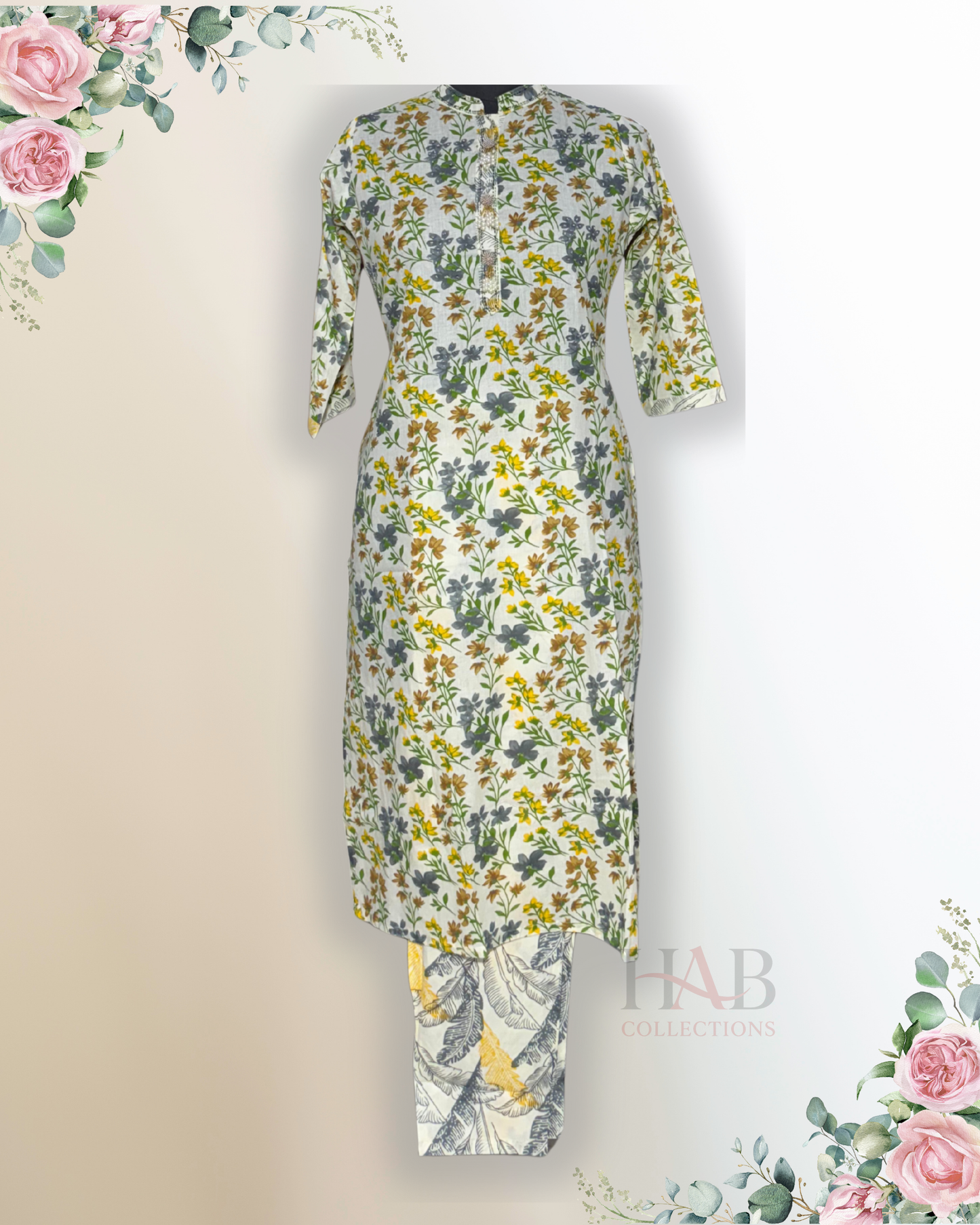 Daily Wear Beige Kurta Set - HAB Collections