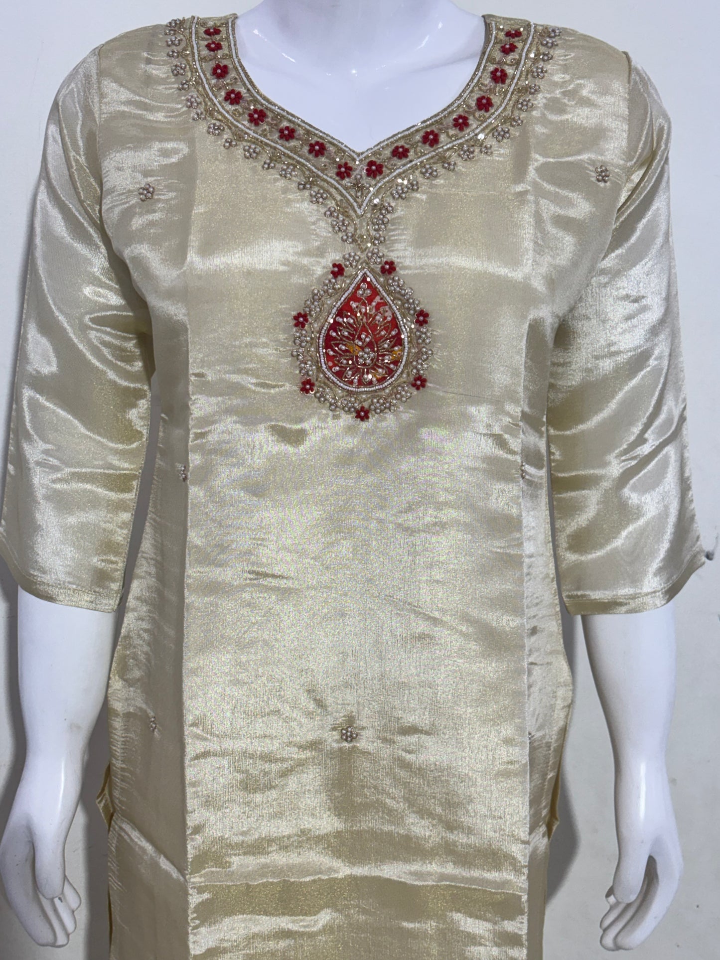 Festive Wear Beige Kurta Set