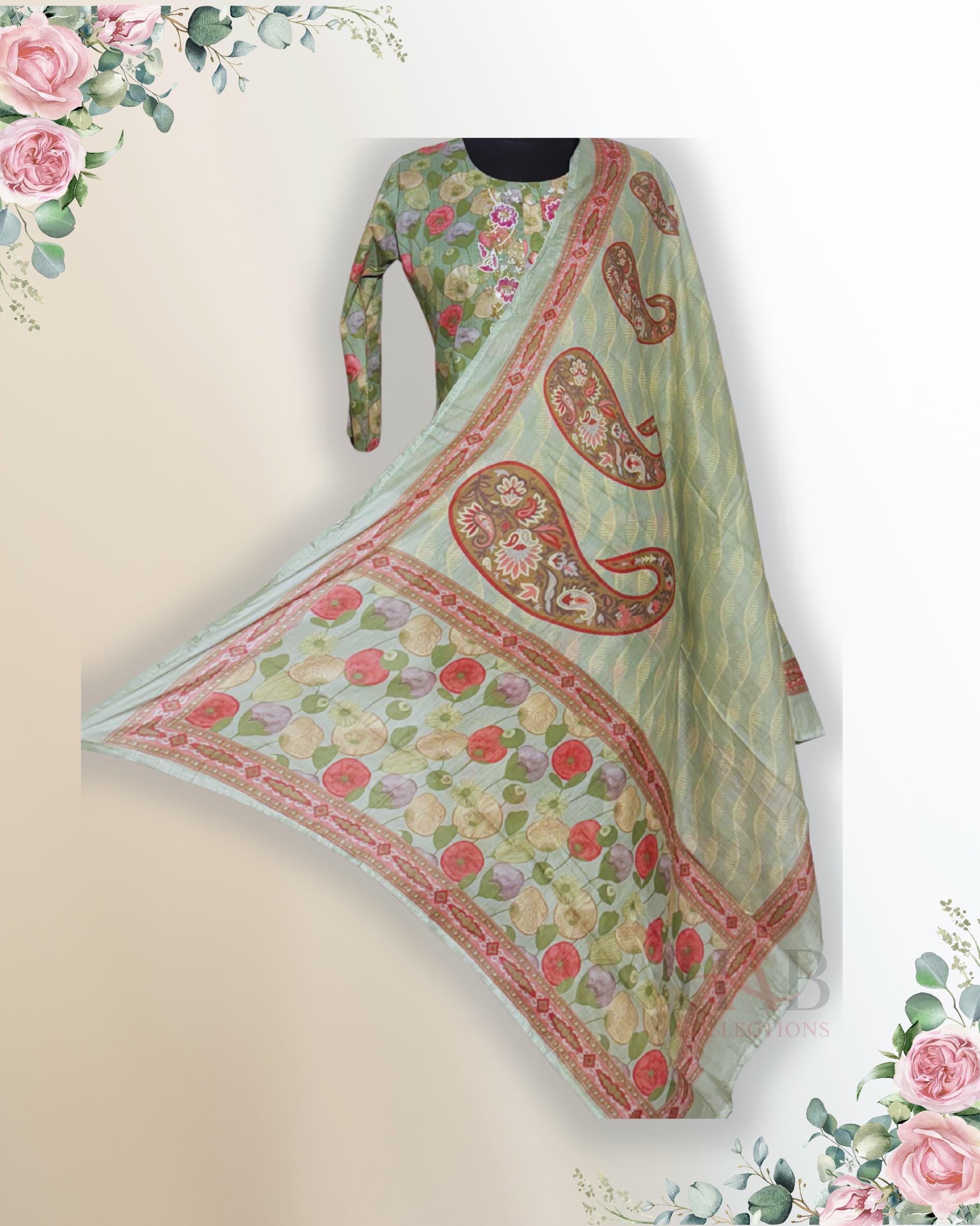 Daily Wear Green Straight Cut Kurta Set - HAB Collections