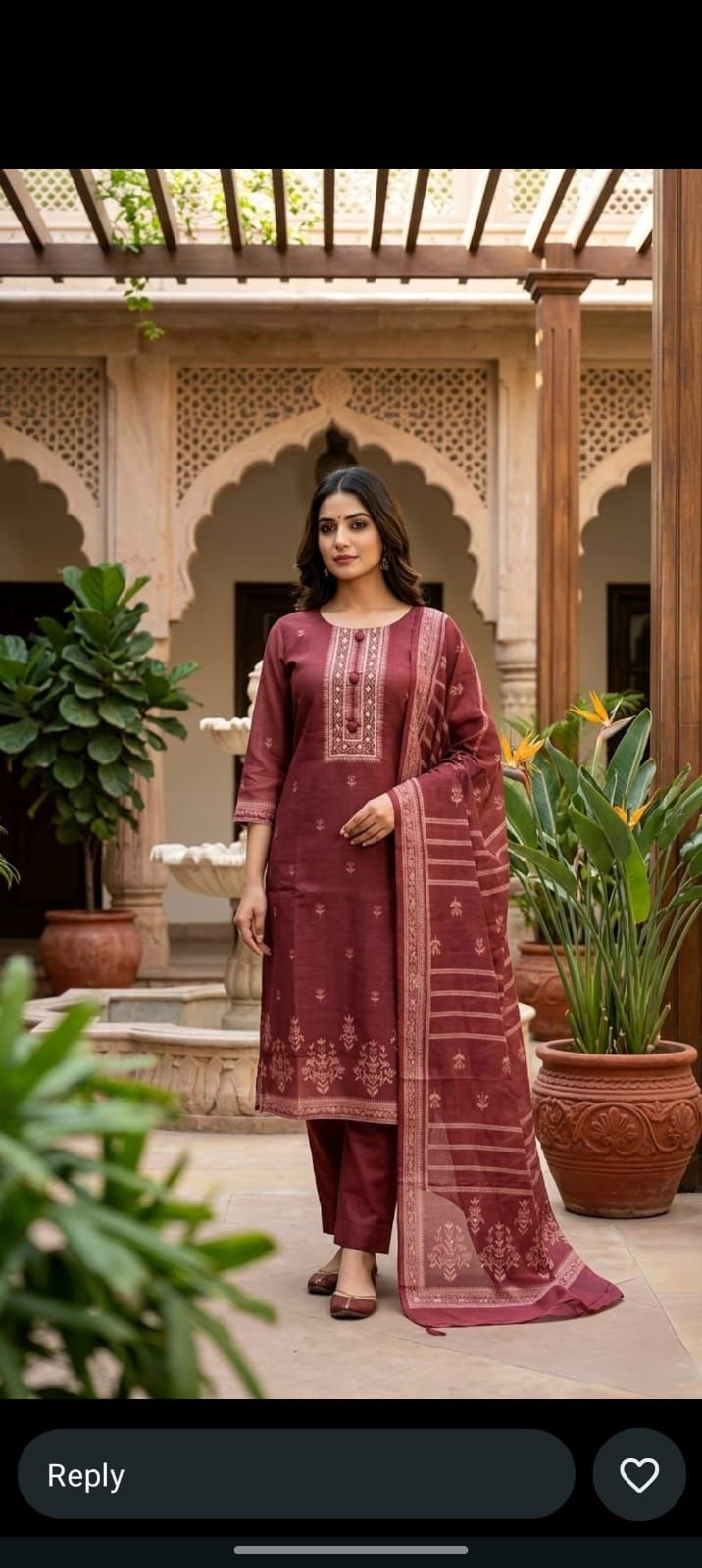 Daily Wear Linen Maroon Kurta Set - Code: KSMR3