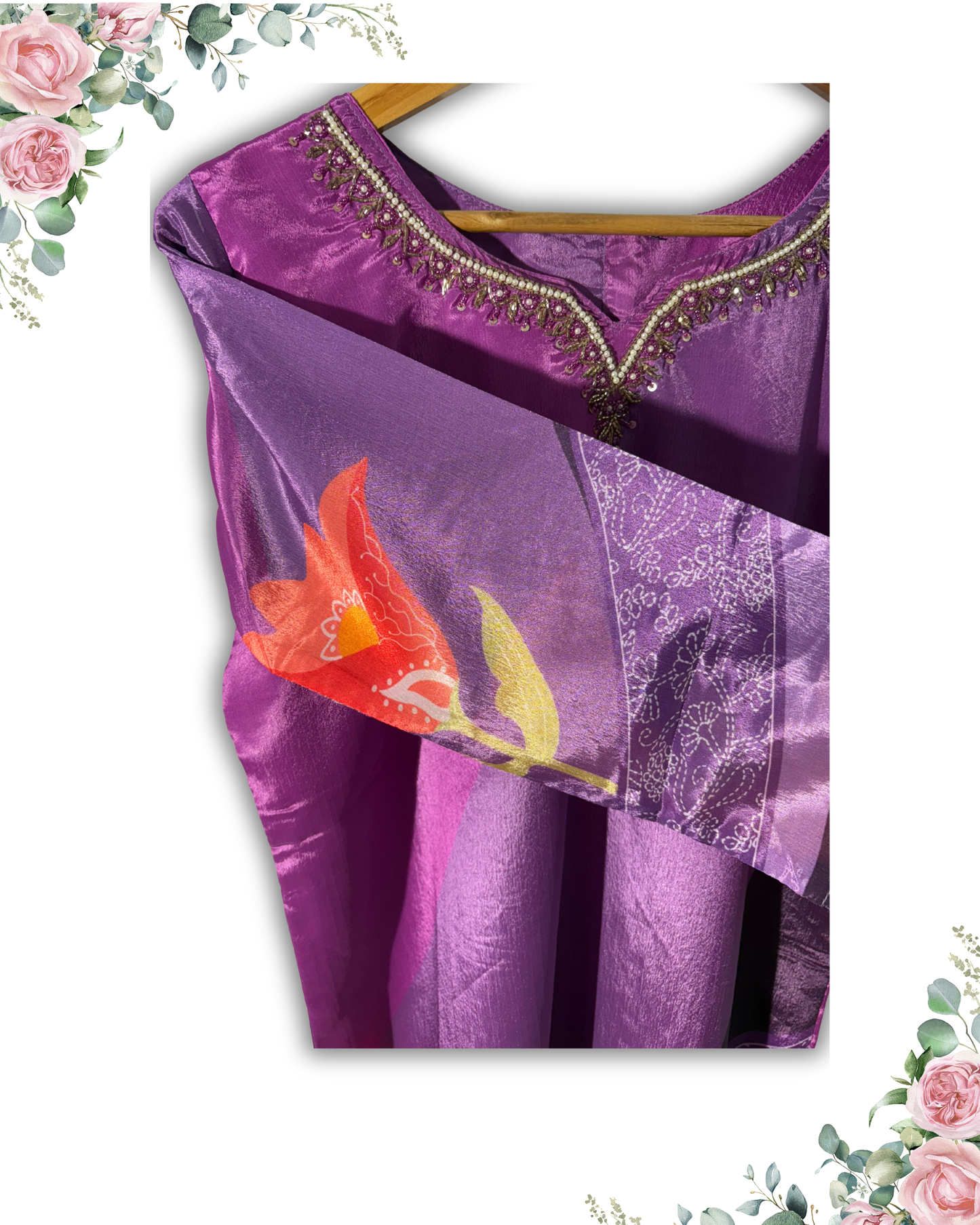 Festive Wear Purple Kurta Set – Exclusive Crape Fabric