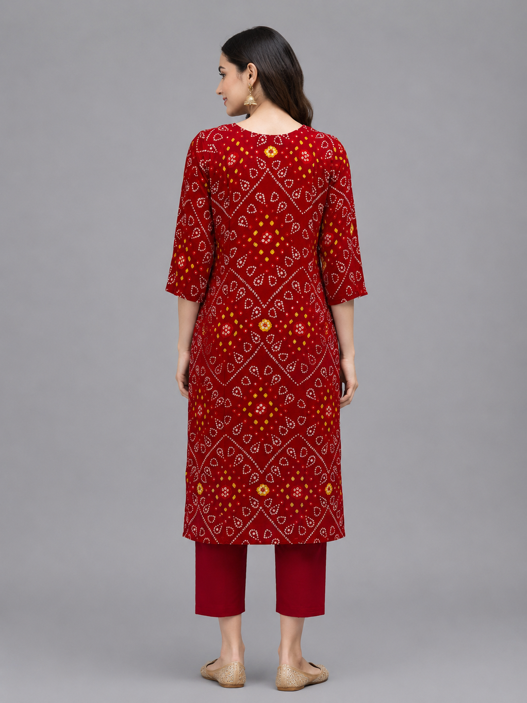 Festive Wear Muslin Red Kurta Set - Code: KSRE5