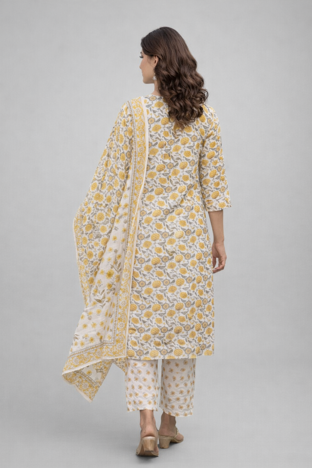 Daily Wear White Cotton Kurta Set