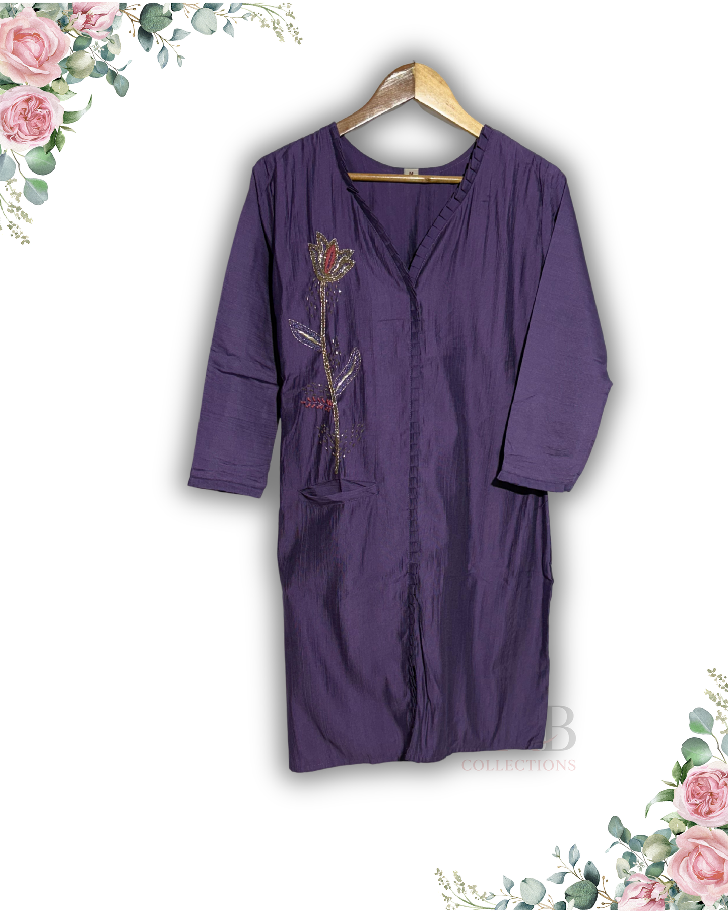 Daily Wear Purple Co-Ord Set – Rayon Fabric
