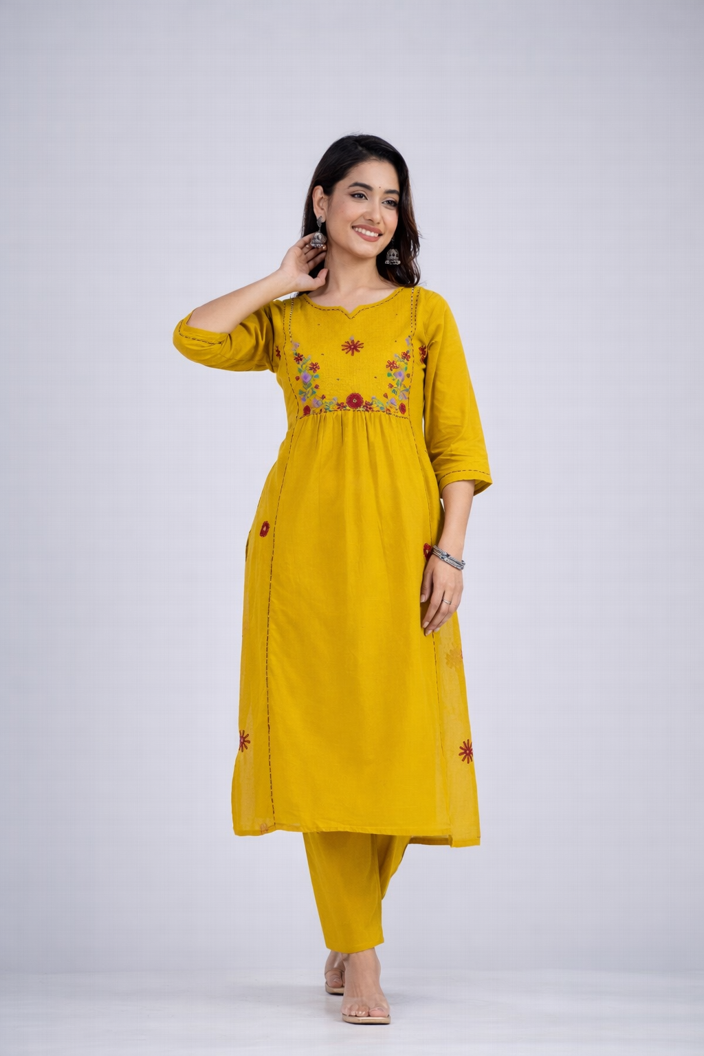 Daily Wear Yellow Kurta Set