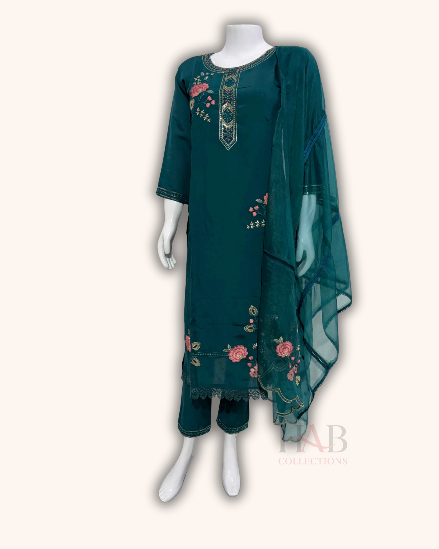 Festive Wear Green Kurta Set