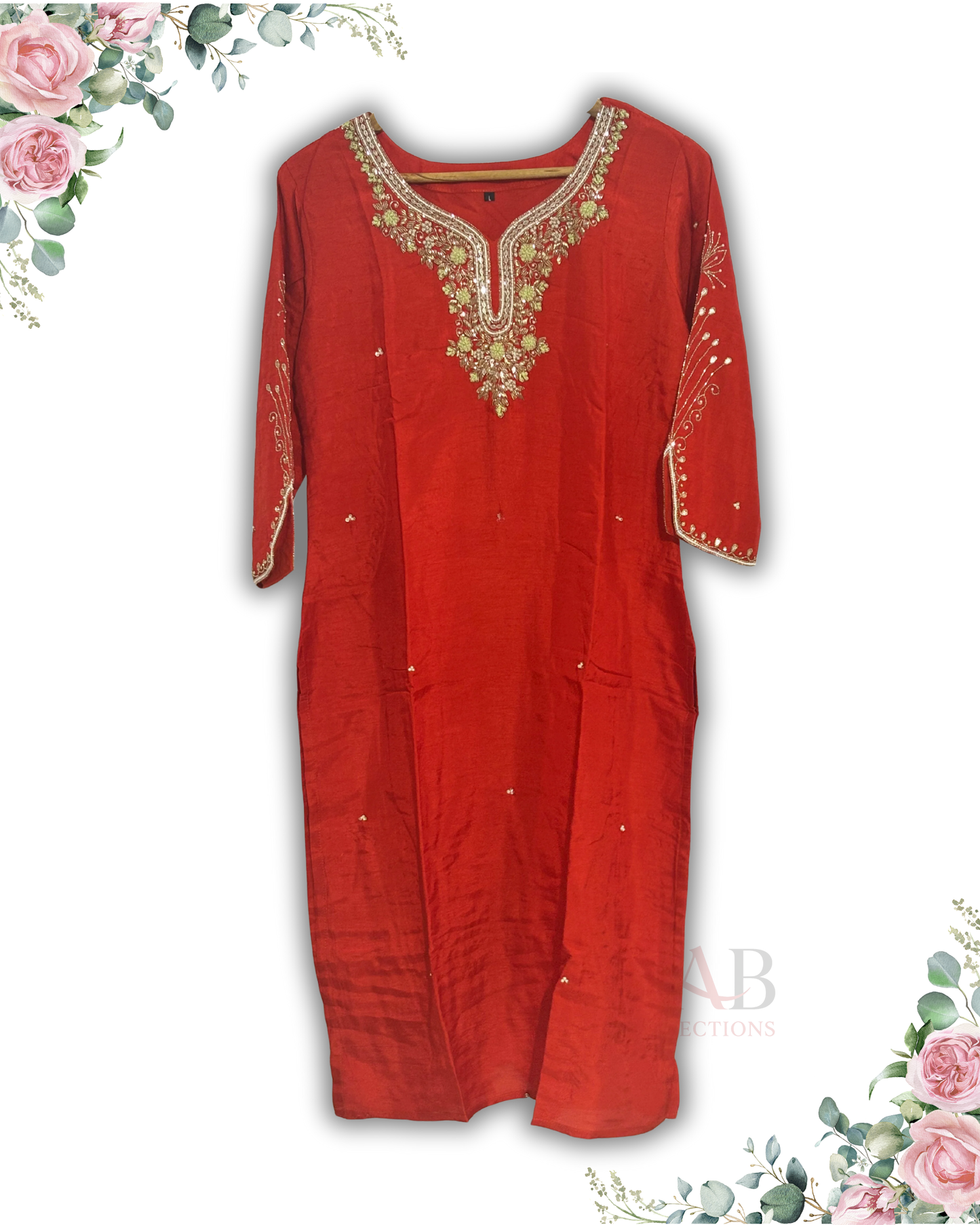 Festive Wear Orange Kurta Set