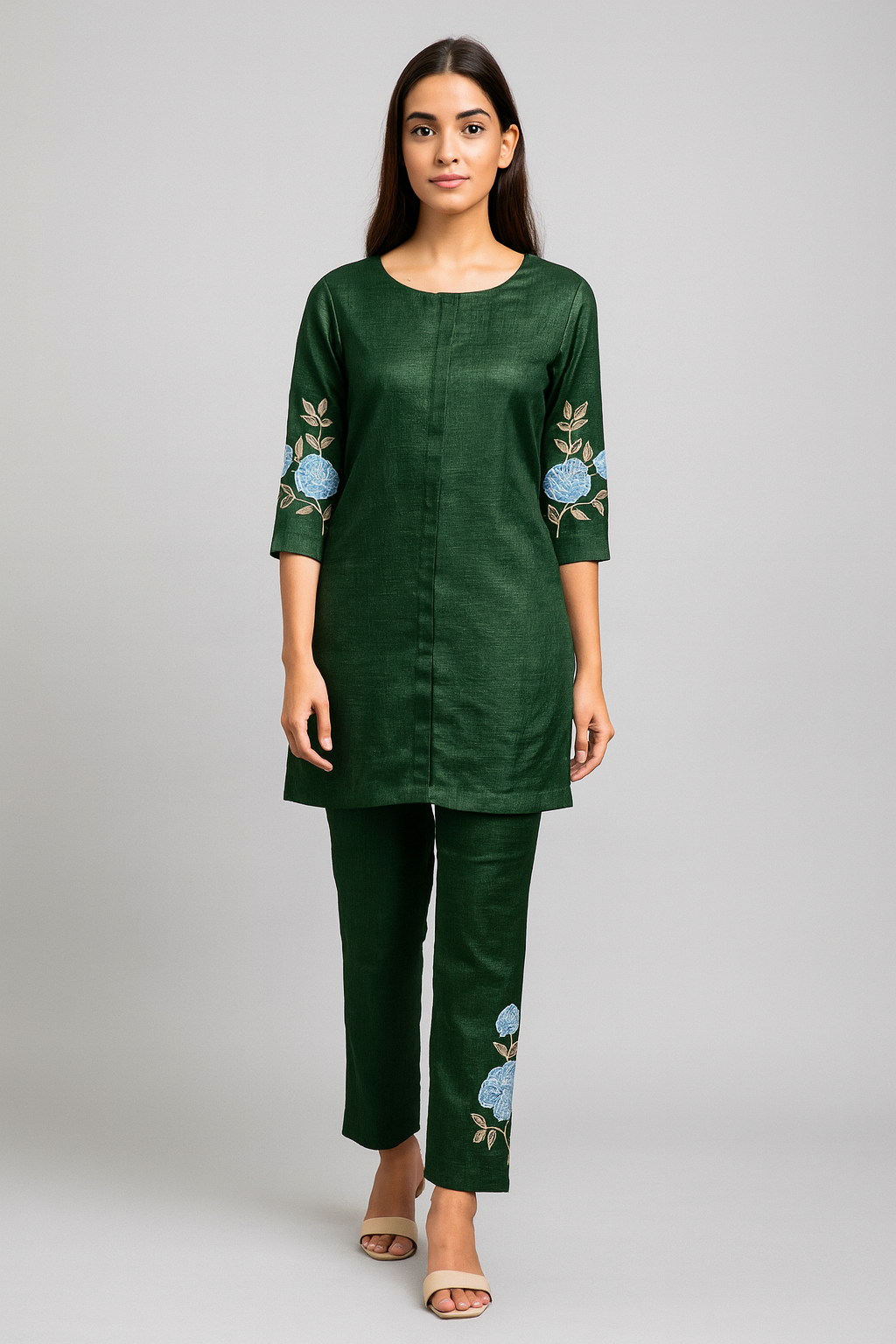 Festive Wear Green Co-Ord Set