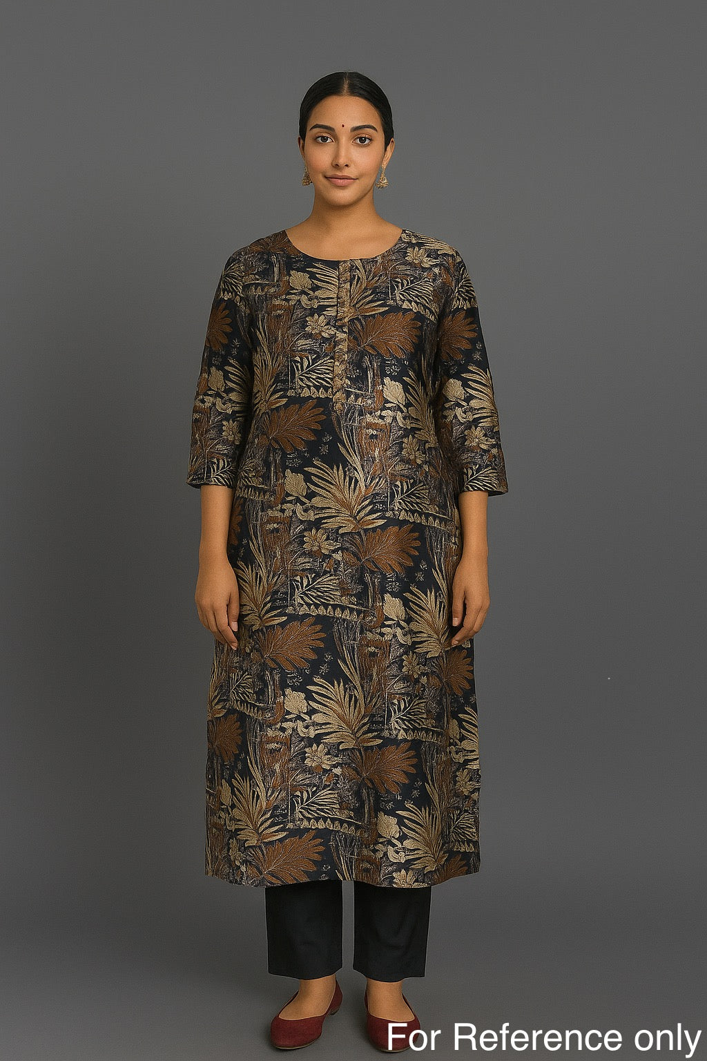 Daily Wear 2PC Black Straight Cut Kurta Set