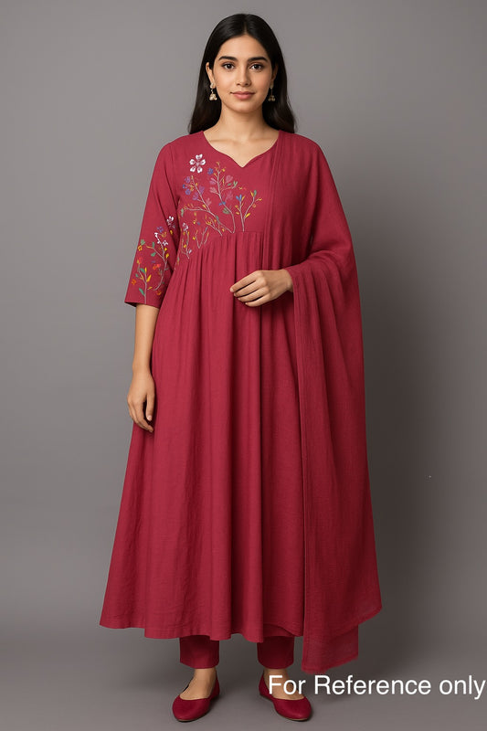 Festive Wear Pink Kurta Set – Exclusive Mul Cotton Fabric