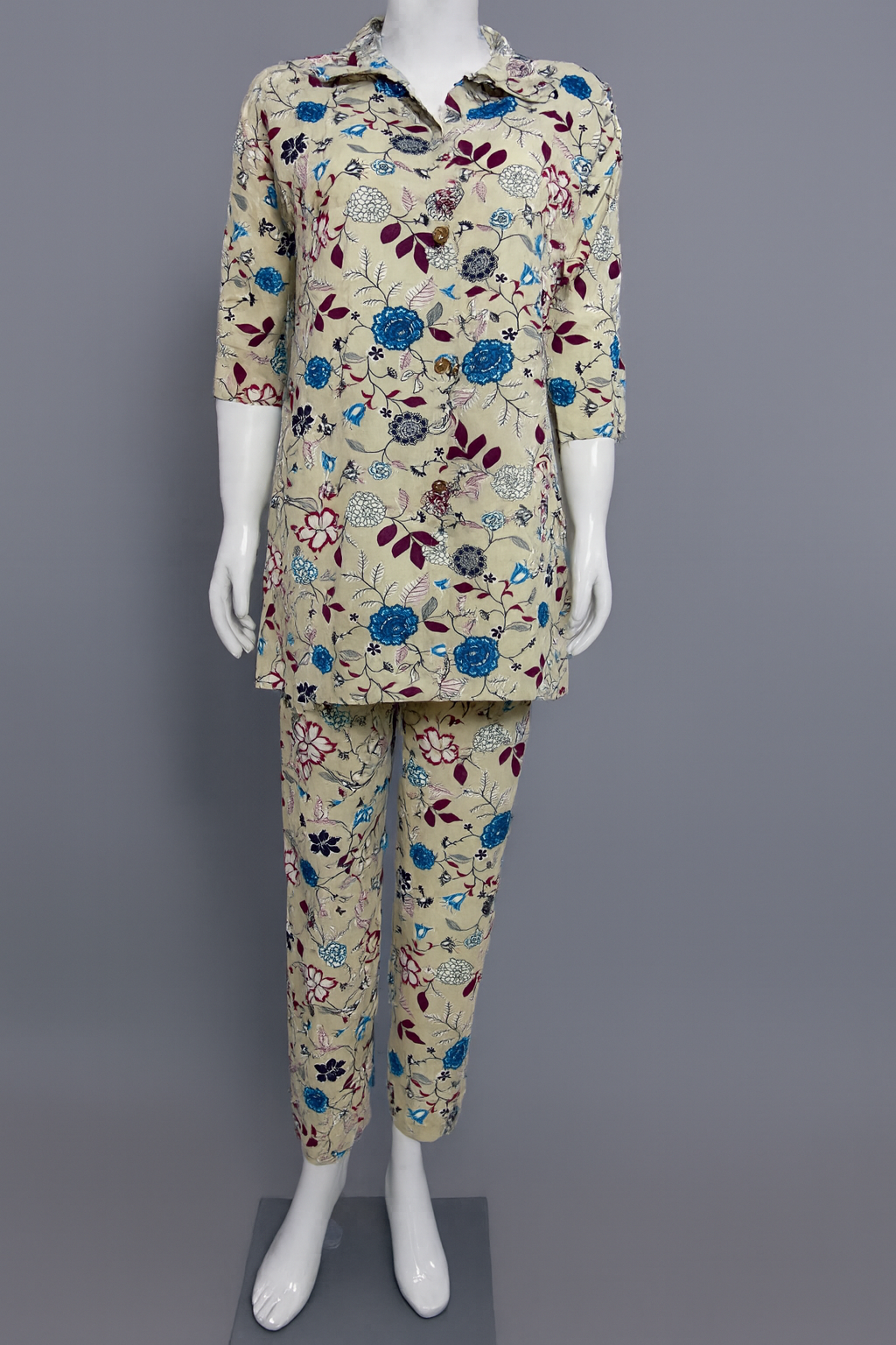 Beige Cotton Co-Ord Set - HAB Collections