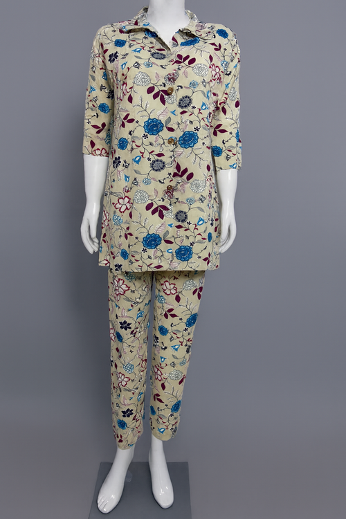 Beige Cotton Co-Ord Set - HAB Collections