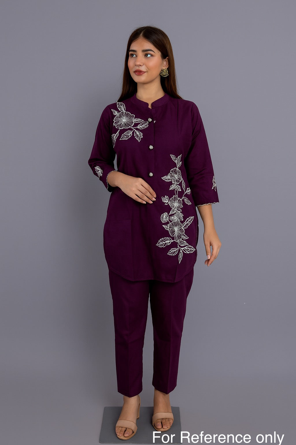 Festive Wear Wine Co-Ord Set