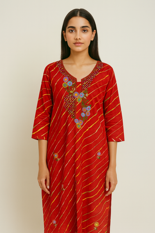 Daily Wear Red Kurti