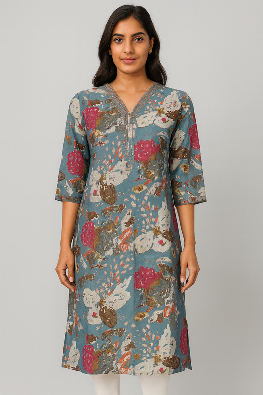 Daily Wear Blue Kurti