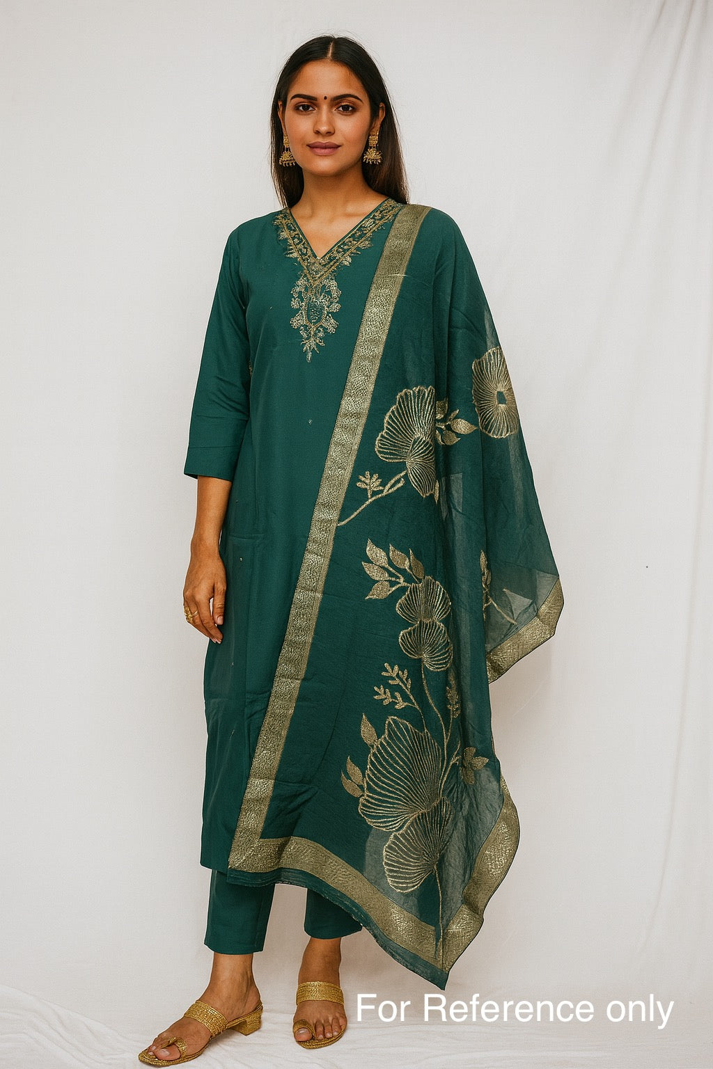 Festive Wear Green Kurta Set