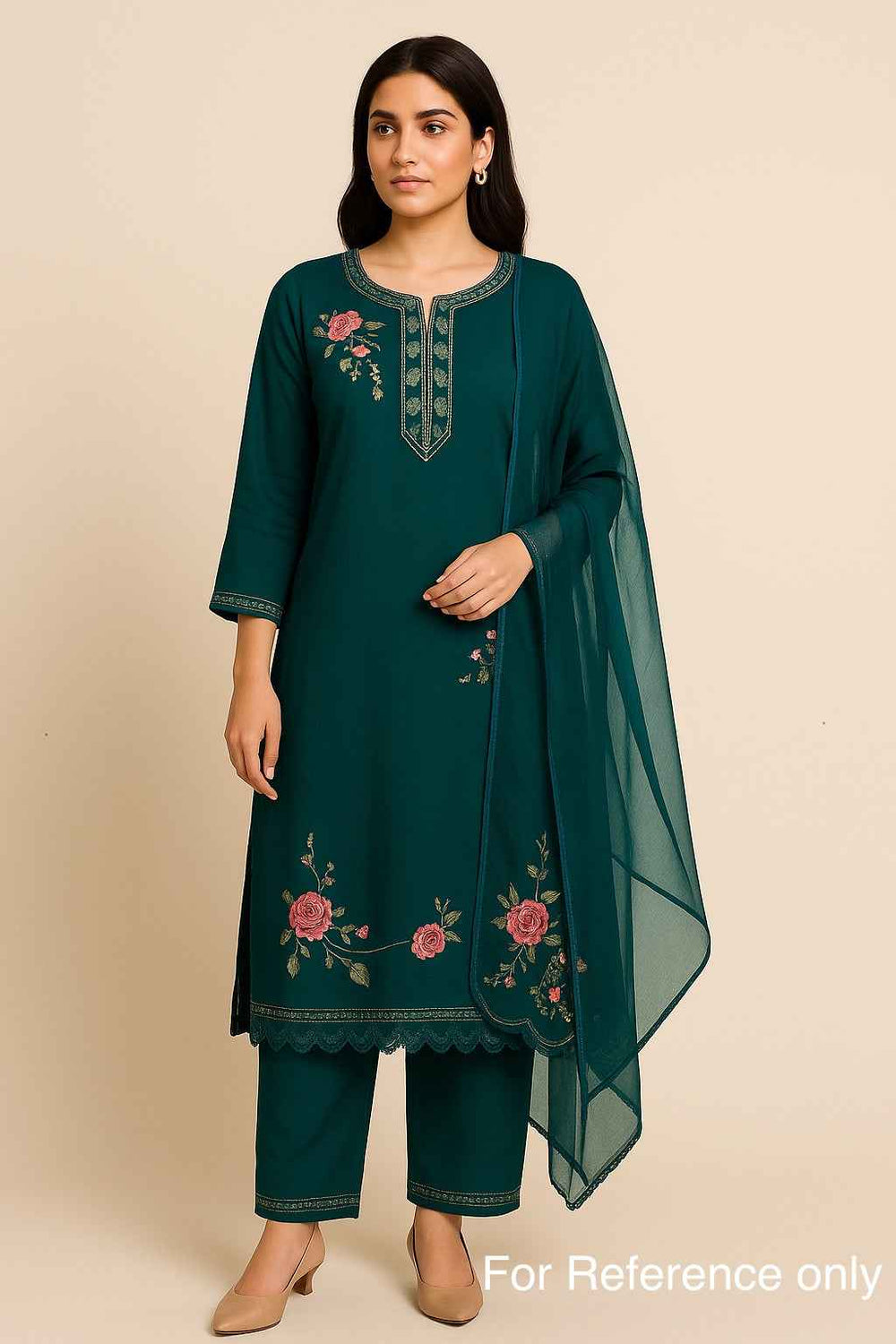 Green Silk Kurta Set - HAB Collections