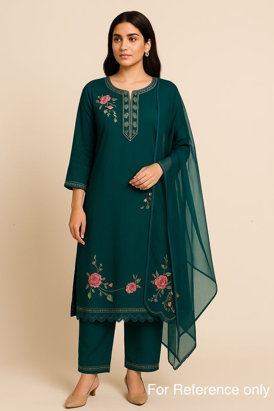 Festive Wear Green Kurta Set