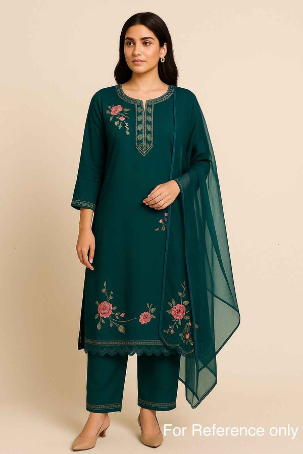 Green Silk Kurta Set - HAB Collections