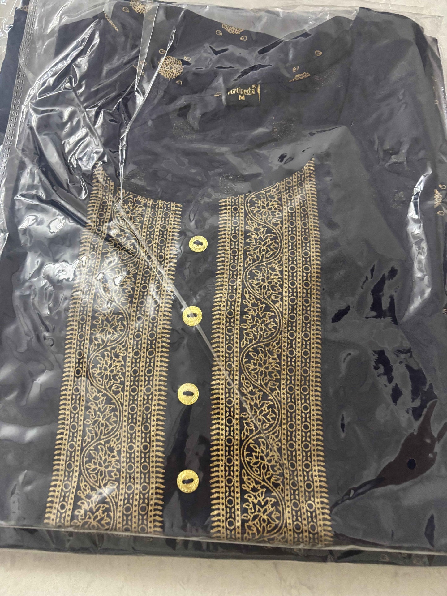 Daily Wear Navy Blue Rayon Kurti