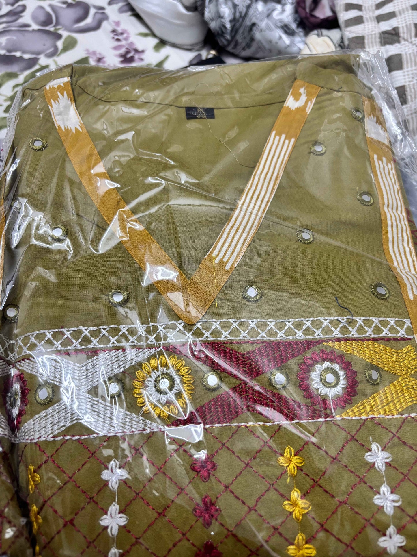Daily Wear Olive Green Cotton Kurta Set