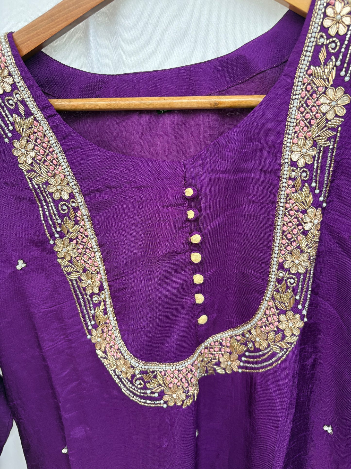 Festive Wear Purple and Black Kurta Set