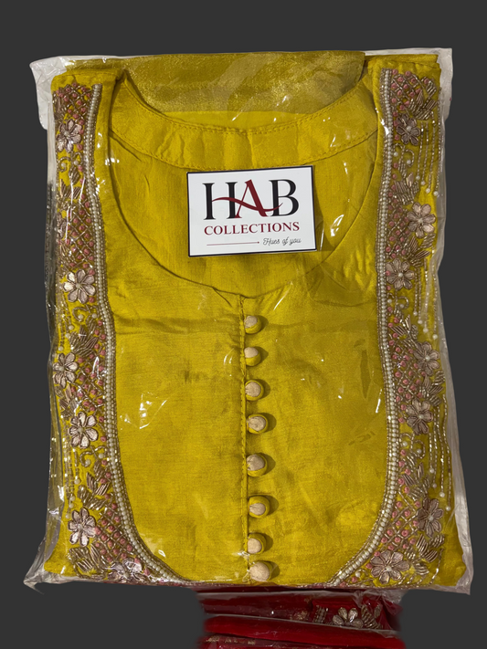 Festive Wear Yellow Kurta Set
