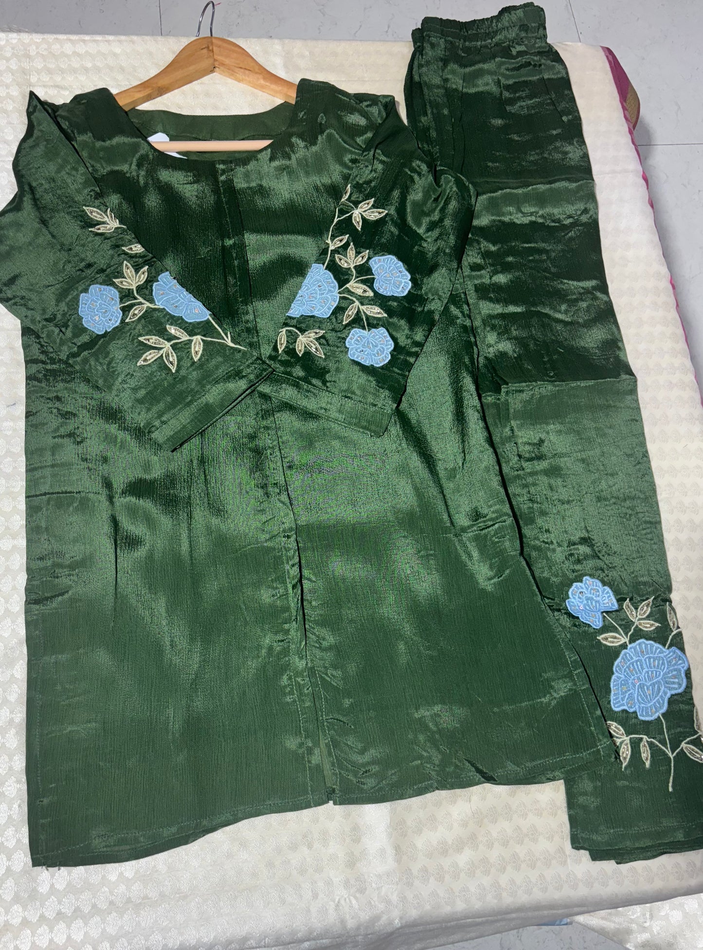 Festive Wear Green Co-Ord Set