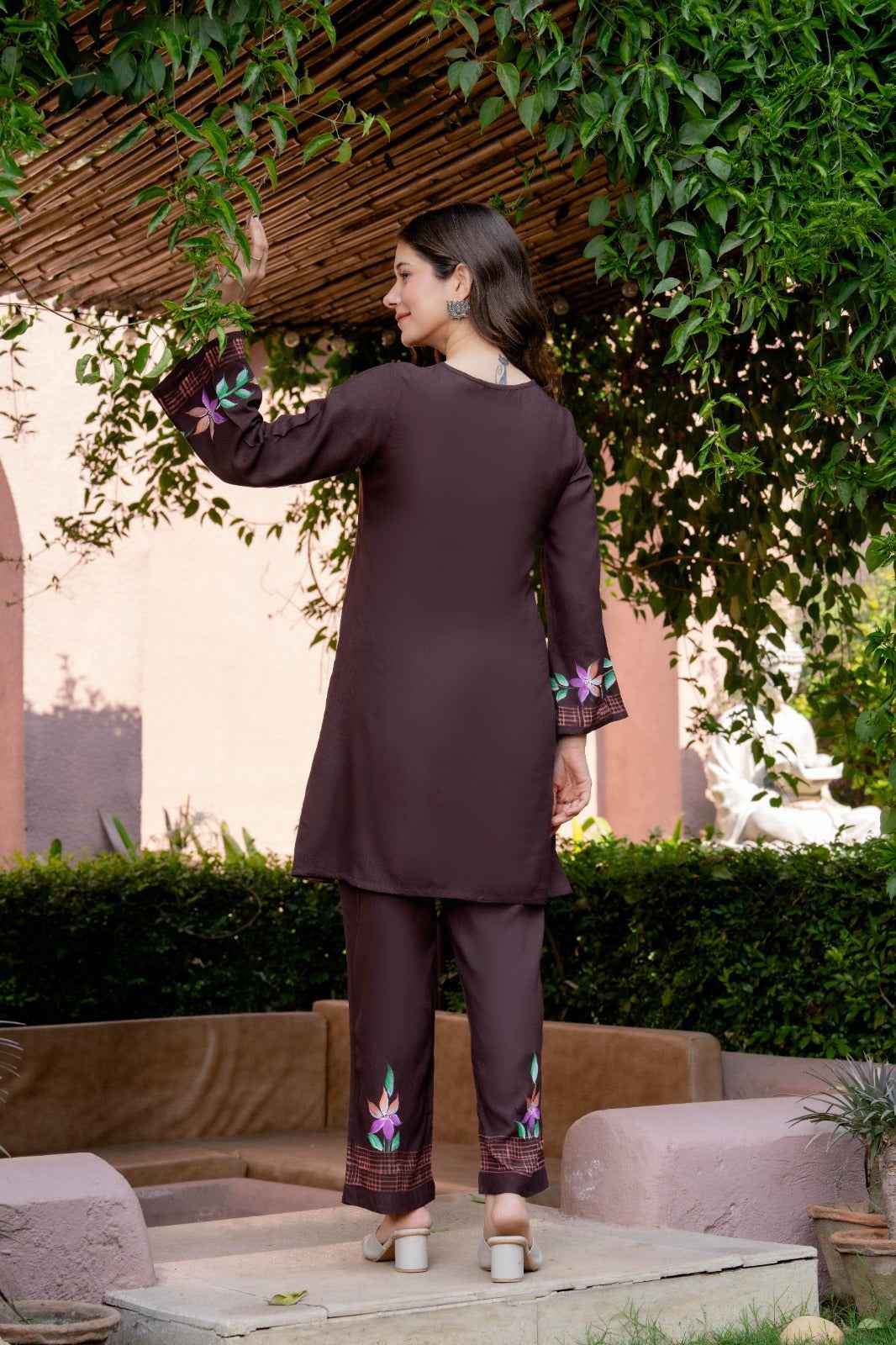 Daily Wear Brown Viscose Co-Ord set