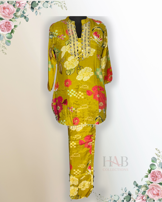 Festive Wear Green Co-Ord Set - HAB Collections
