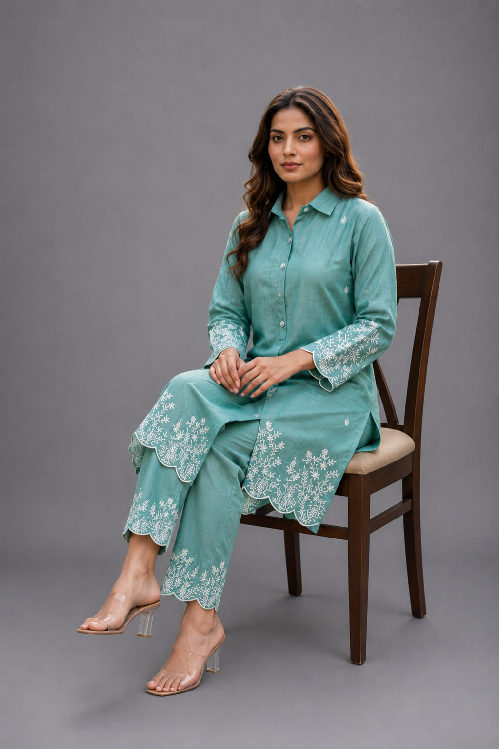 Daily Wear Green Rayon Co-Ord set - Code: CSGR4