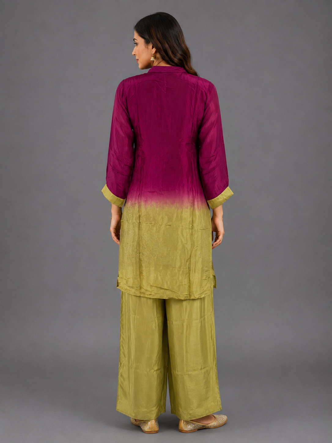 Festive Wear Maroon HO Silk Co-Ord set - Code: CSMR1