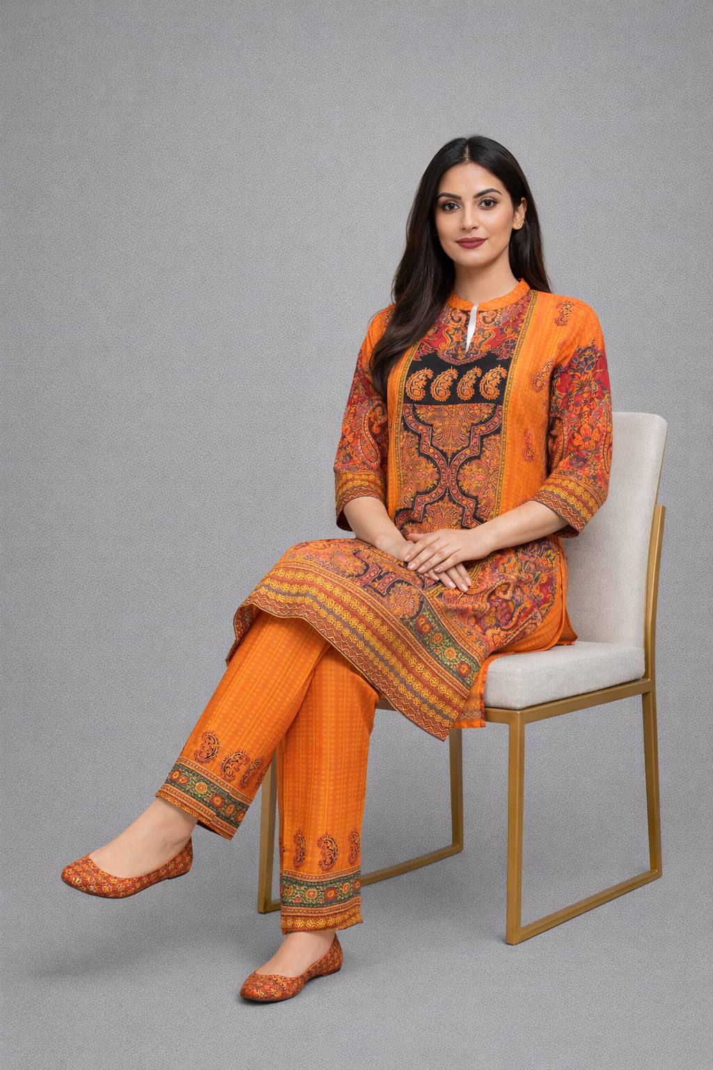Daily Wear Orange Co-Ord set